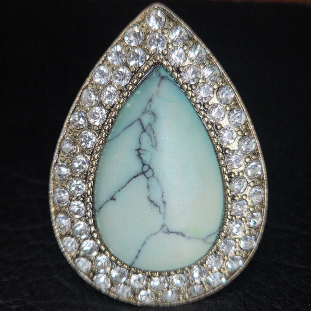 Samantha Wills Bohemian Bardot Turquoise Teardrop Ring Bangle Set Silver Pave - Picture 3 of 15
